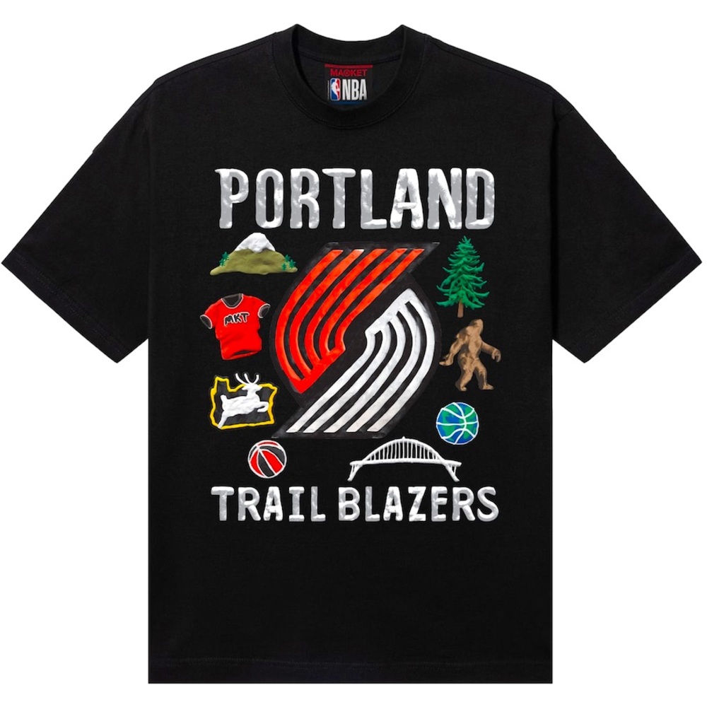 🏀 NWT! NBA x Market Portland Trailblazers Unisex Claymation Tshirt